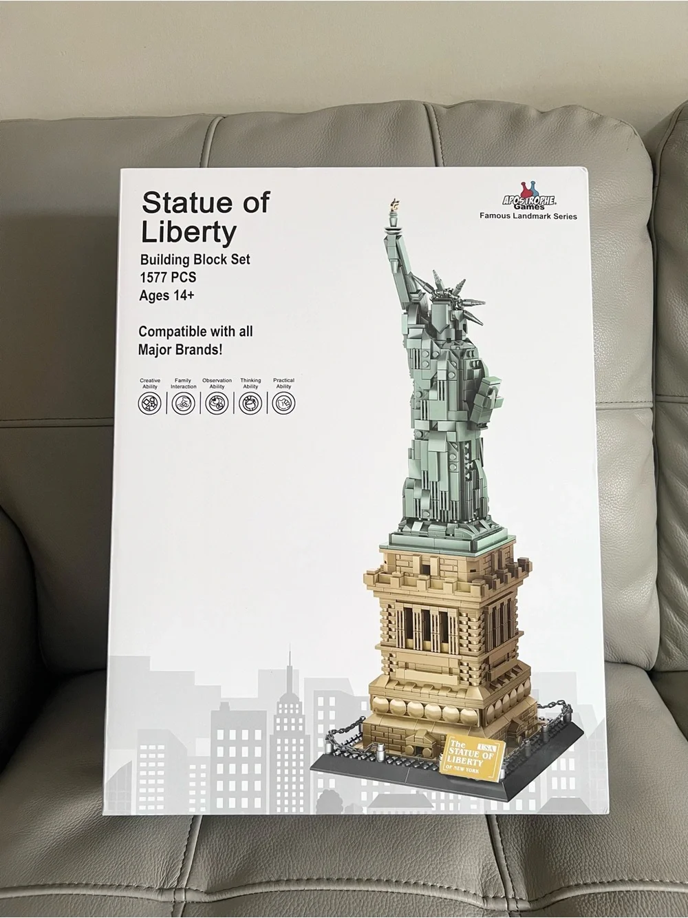 NEW Apostrophe Games Statue of Liberty Building Block Set 1577 Pieces Age 14+